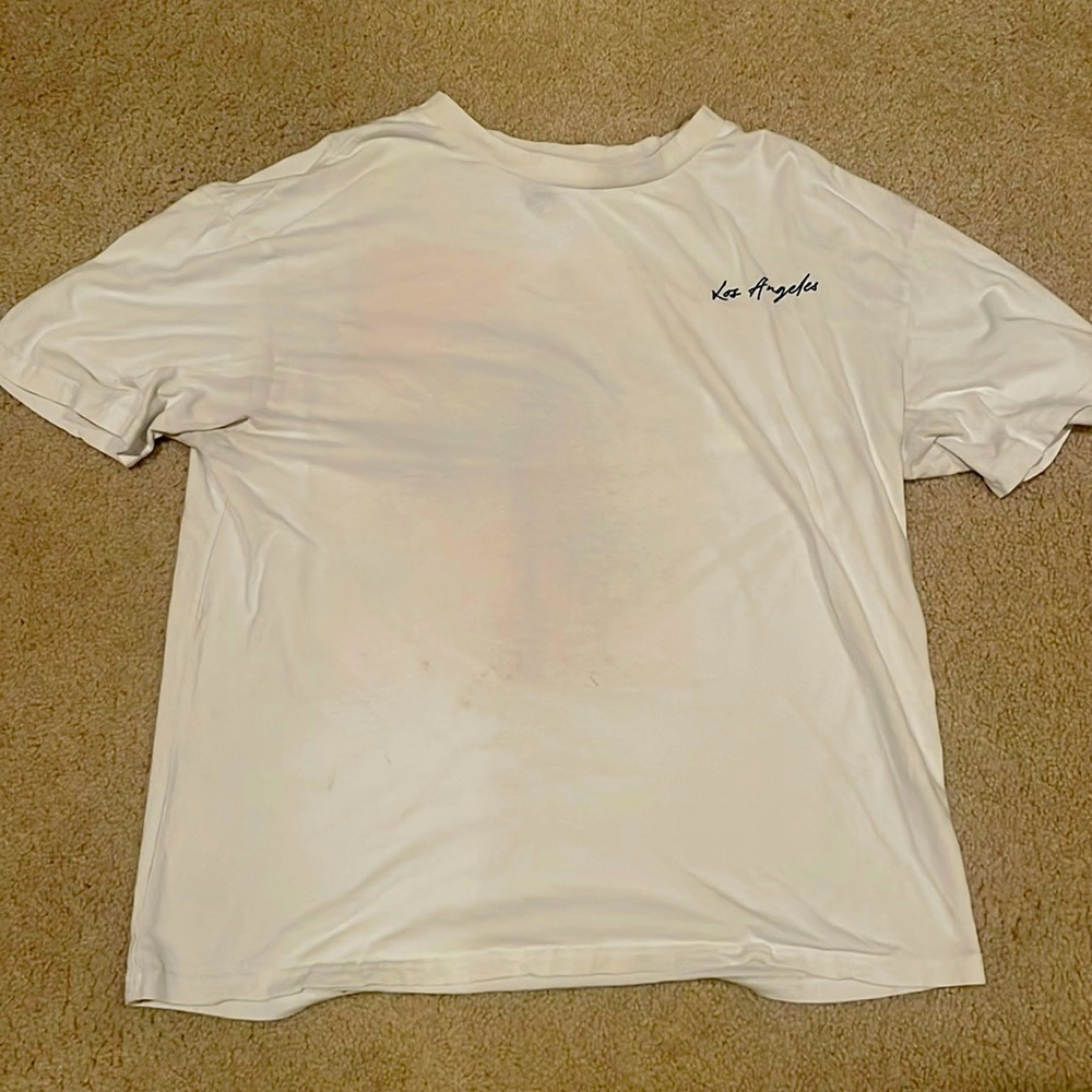 Men’s Large Shein White “Los Angeles” Short Sleeved T-Shirt with Palm Trees